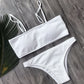 Solid Color Bikini Set