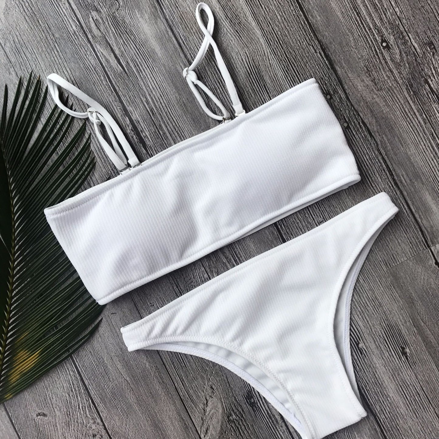 Solid Color Bikini Set