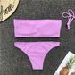 Solid Color Bikini Set