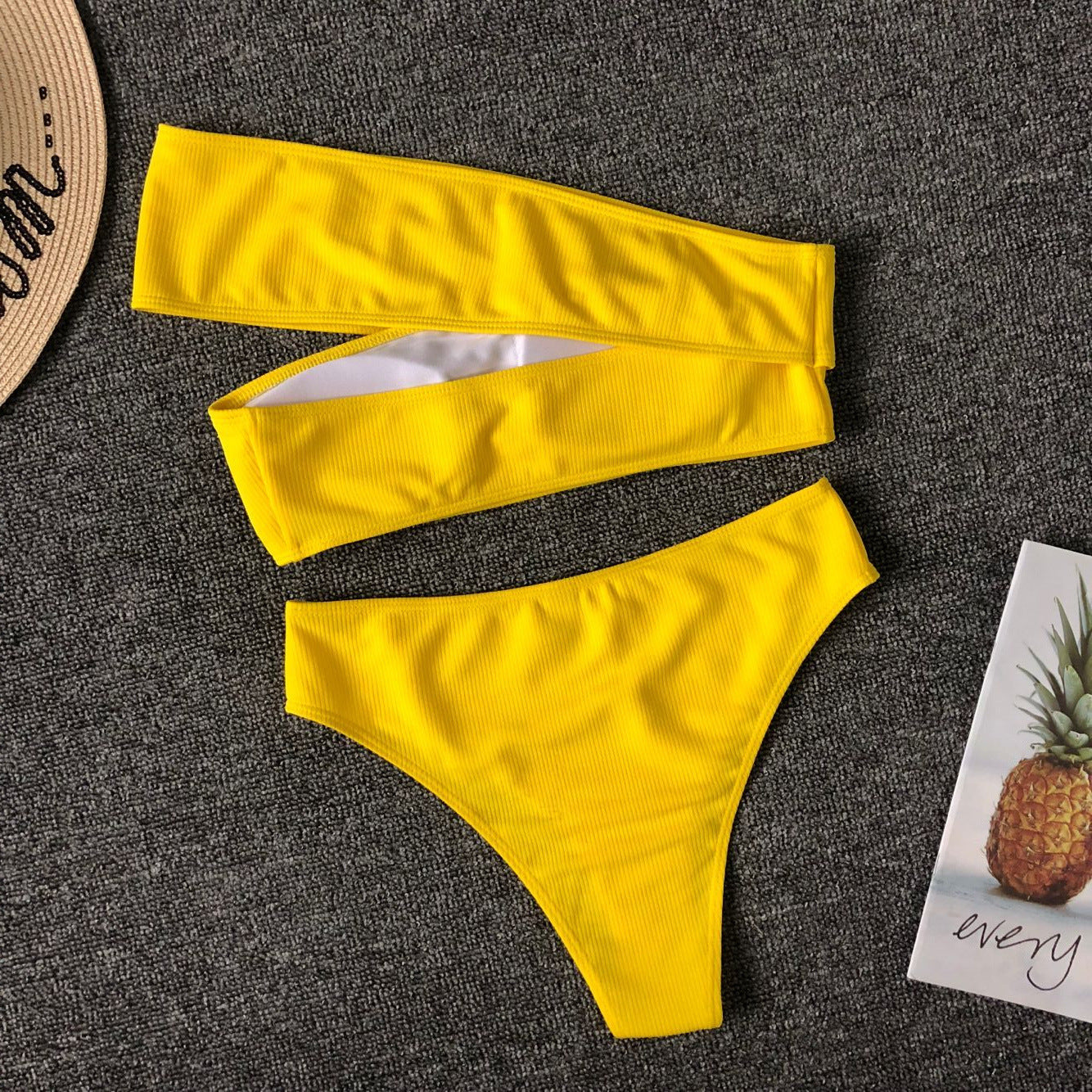 Solid Color Bikini Set