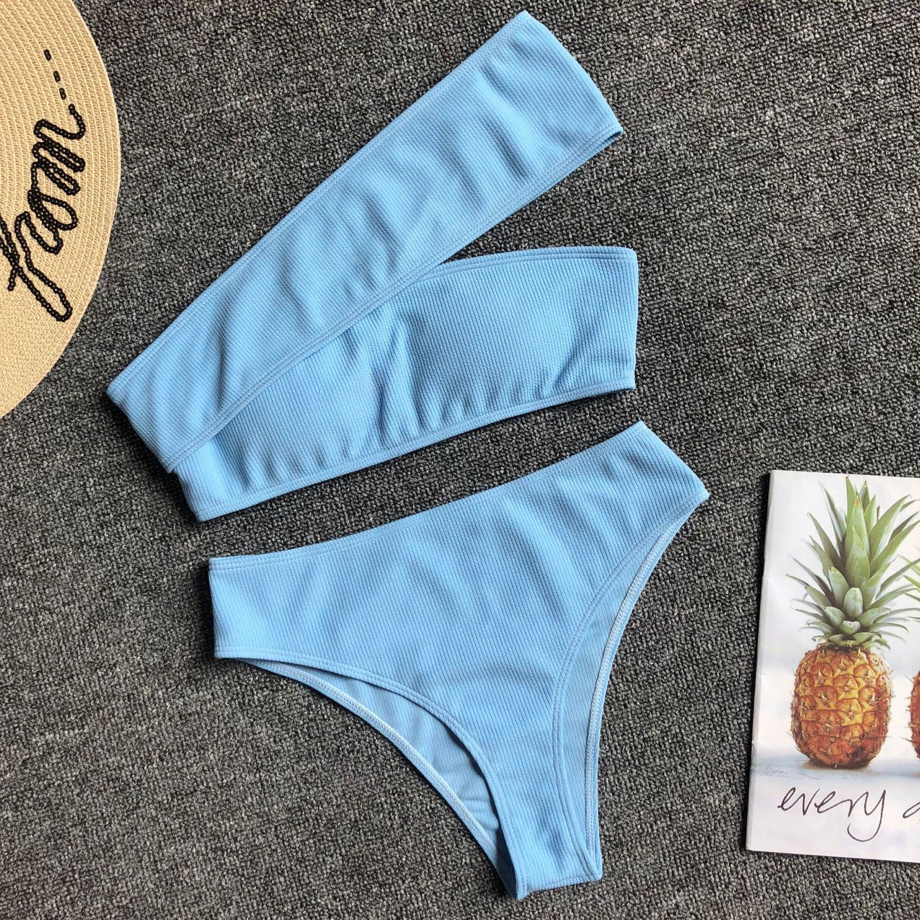 Solid Color Bikini Set