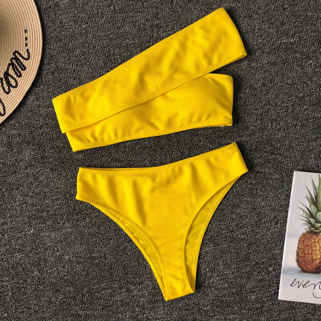Solid Color Bikini Set