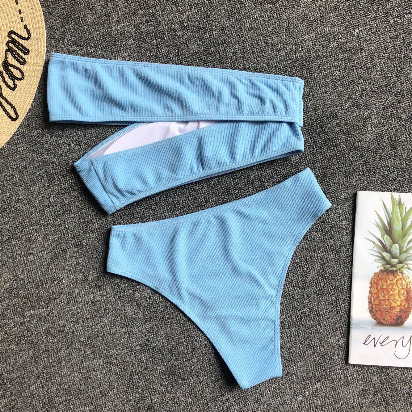 Solid Color Bikini Set