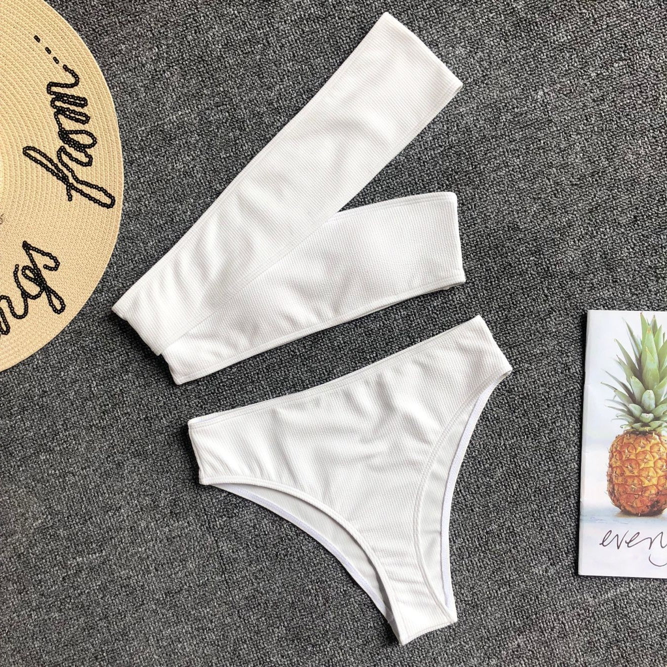 Solid Color Bikini Set
