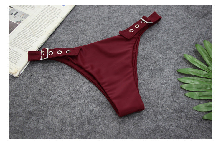 Solid Color Bikini Set
