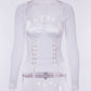 Square Neck Lace Up Top