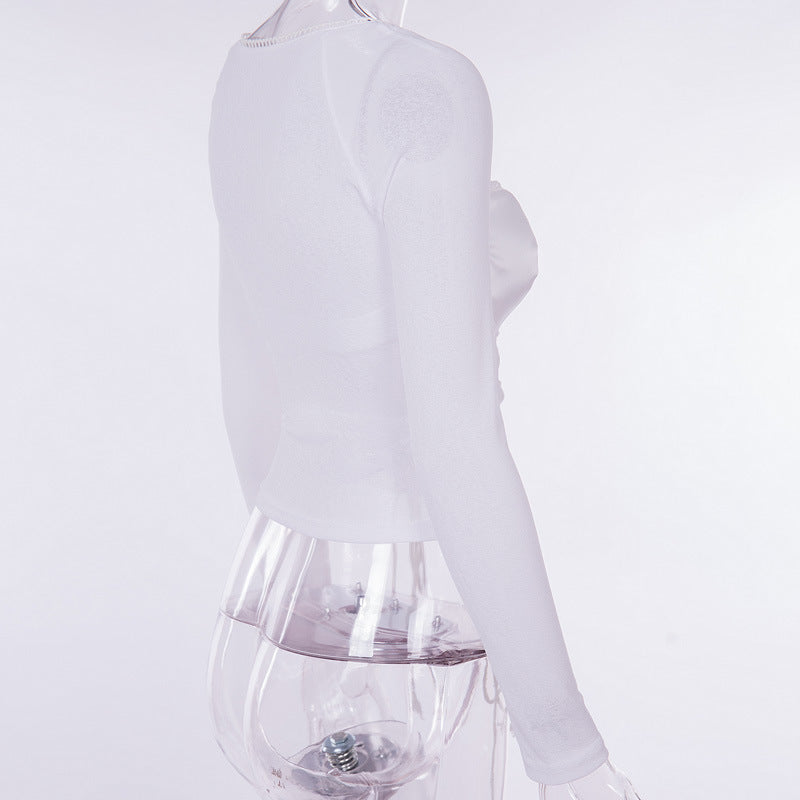 Square Neck Lace Up Top