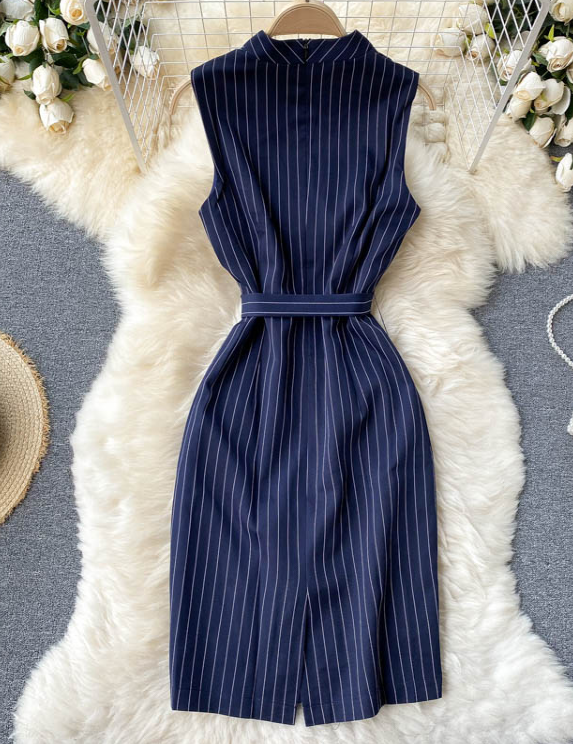 Stripe Sleeveless Dress
