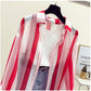 Stripe See-through Cardigan