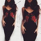 Floral Embroidery Bodycon Dress, dress, VIVIMARKS