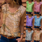 Map Pattern Sleeveless Top
