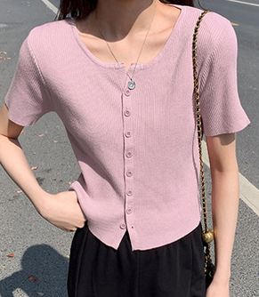 Knit Short Sleeve Top