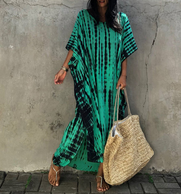 Colorful Slit Cover Up