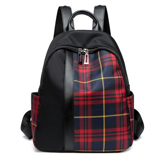Checked Backpack