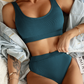 Solid Color Bikini Set