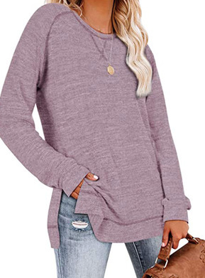 Round Neck Slit Top