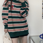 Striped casual round neck T-shirt top
