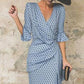 V Neck Dots Dress