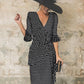 V Neck Dots Dress