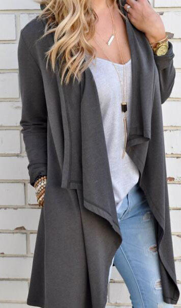 Gray Cardigan, cardigan, VIVIMARKS