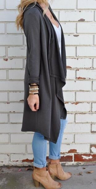 Gray Cardigan, cardigan, VIVIMARKS