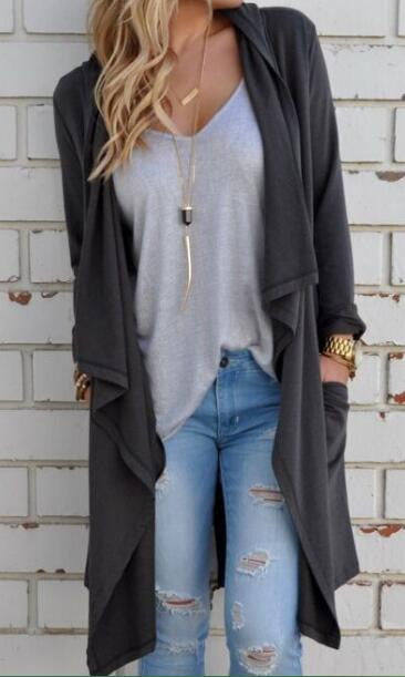 Gray Cardigan, cardigan, VIVIMARKS