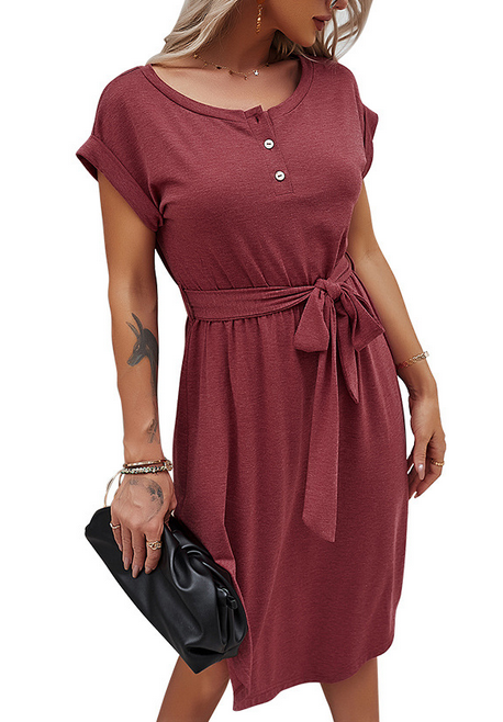 Solid Color Dress