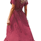 Dots Front Buttons Dress