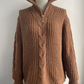 Stand-up collar zipper pullover sweater
