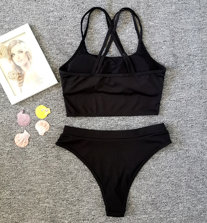 Solid Color Bikini Set