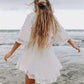 White Casual Beach Cover Up