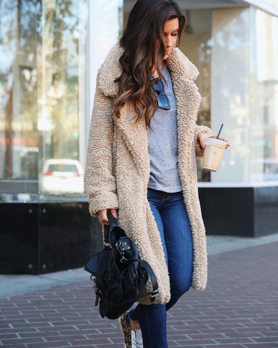 Woollen Lapel Coat