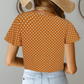 Front Buttons Deep V Neck Top