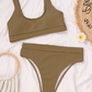 Solid Color Bikini Set