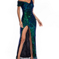 Off The Shoulder Slit Dress