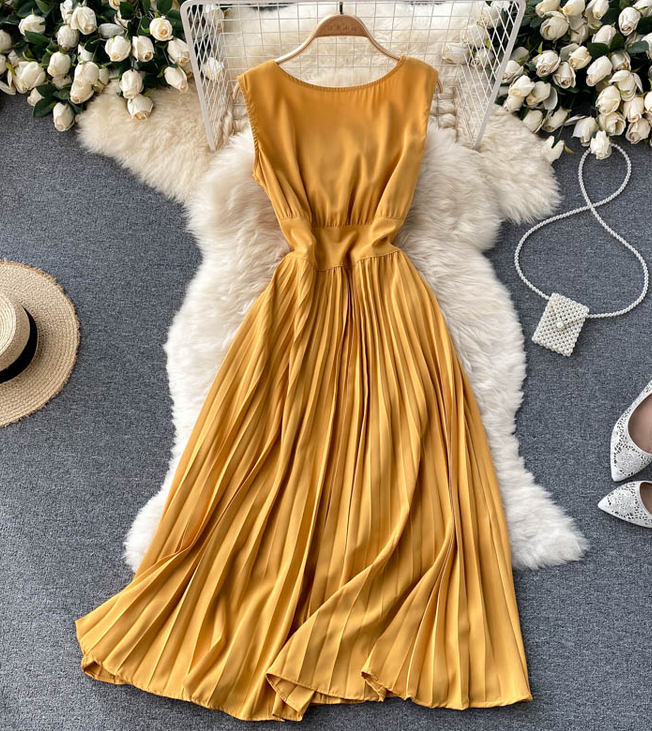 Fold Sleeveless Dress
