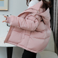 Hooded casual down cotton jacket