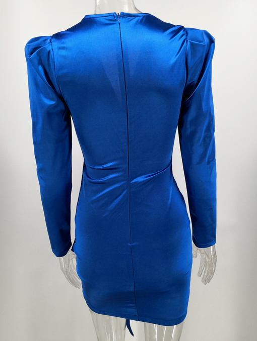 V Neck Long Sleeve Dress