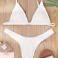 Solid Color Bikini Set