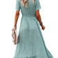 Dots Front Buttons Dress