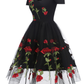 Floral  Off The Shoulder Prom Dress