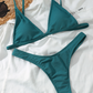 Solid Color Bikini Set