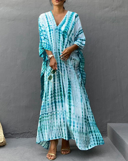 Colorful Slit Cover Up